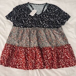 Unknown Multicolor Floral Blouse